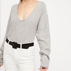Free People Forever Cashmere V-Neck Sweater